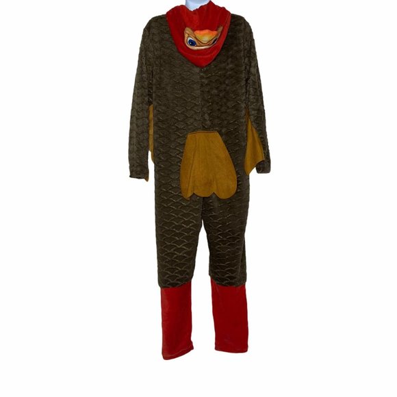 Briefly Stated Turkey Unionsuit Costume Mens L Thanksgiving Fall Halloween Brown - Picture 6 of 11